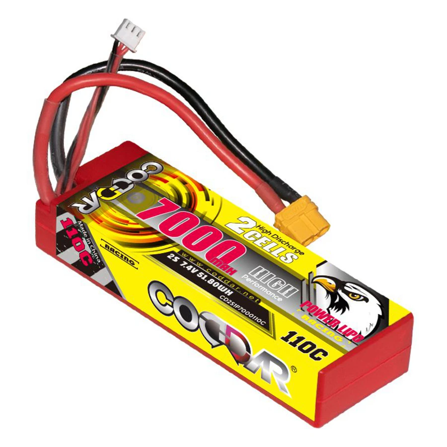 

CD2S1P7000110C 7000MAH 7.4V 110C RC Car Model Rechargeable Lithium Battery Pack