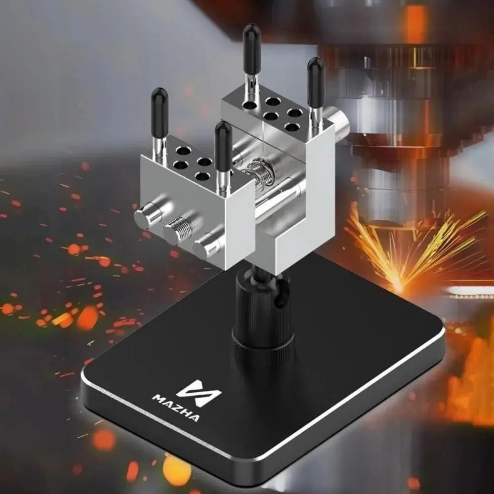 Aluminum Alloy Mini Table Vise Model Building Model Assembly 2in1 Bench Vise 14 Holes Precision Clamp Mini Vise DIY