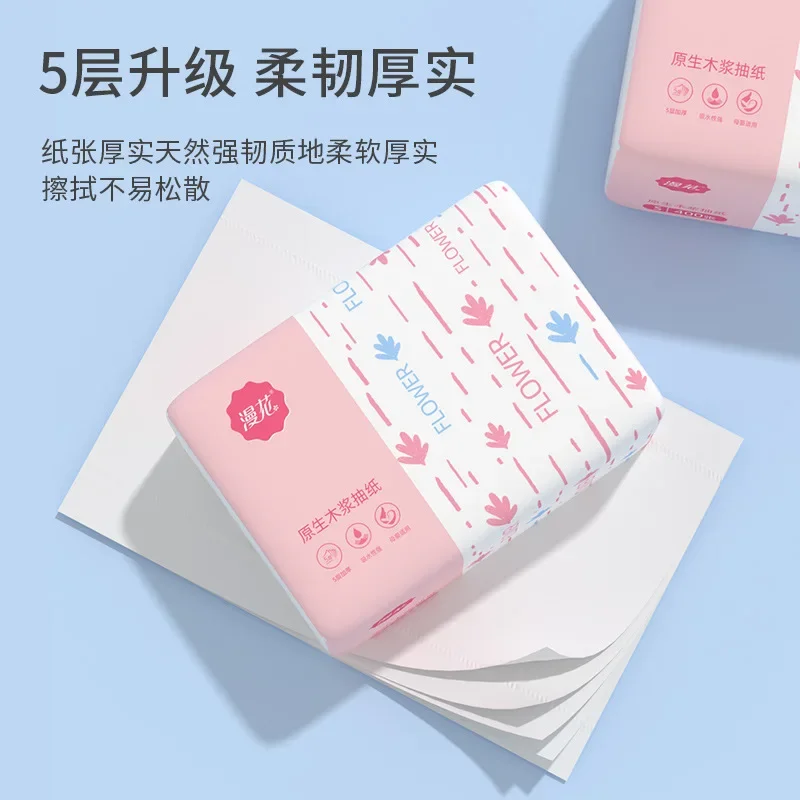 10box Facial Tissues Packs Pocket Paper Napkins Travel Cute Print Thicken 5 Ply for Kid School Travel Camping Office Daily Use