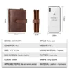CONTACT'S Genuine Leather Short Wallets for Men Card Holders Coin Purses Money Clip High Quality Men's Wallet Male Bags Handbags 4