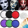 30G Water Monochromatic Face Body Painting Palette Halloween Face Body Paint Makeup Body Partie 10 Brushes and Palettes Set 1