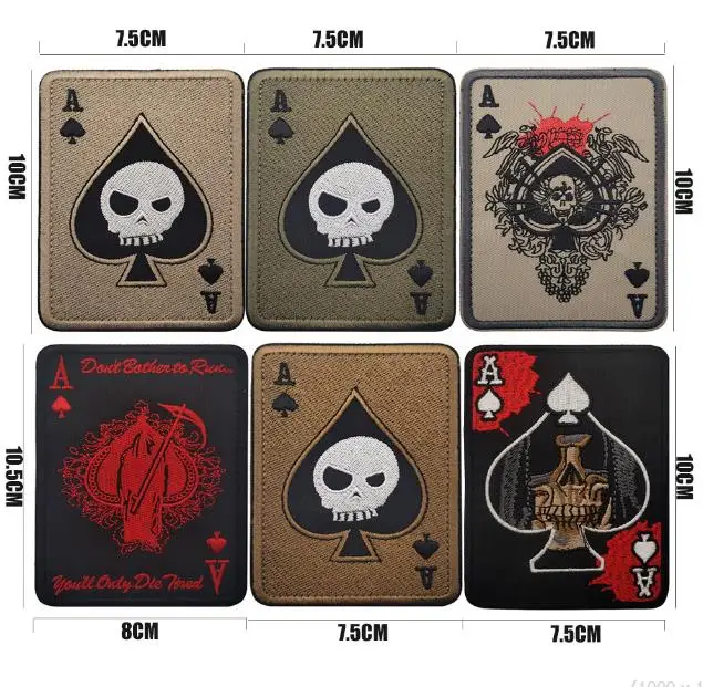 Embroidery Patch Ace Spades | Mc Motorcycle Patch | Spade