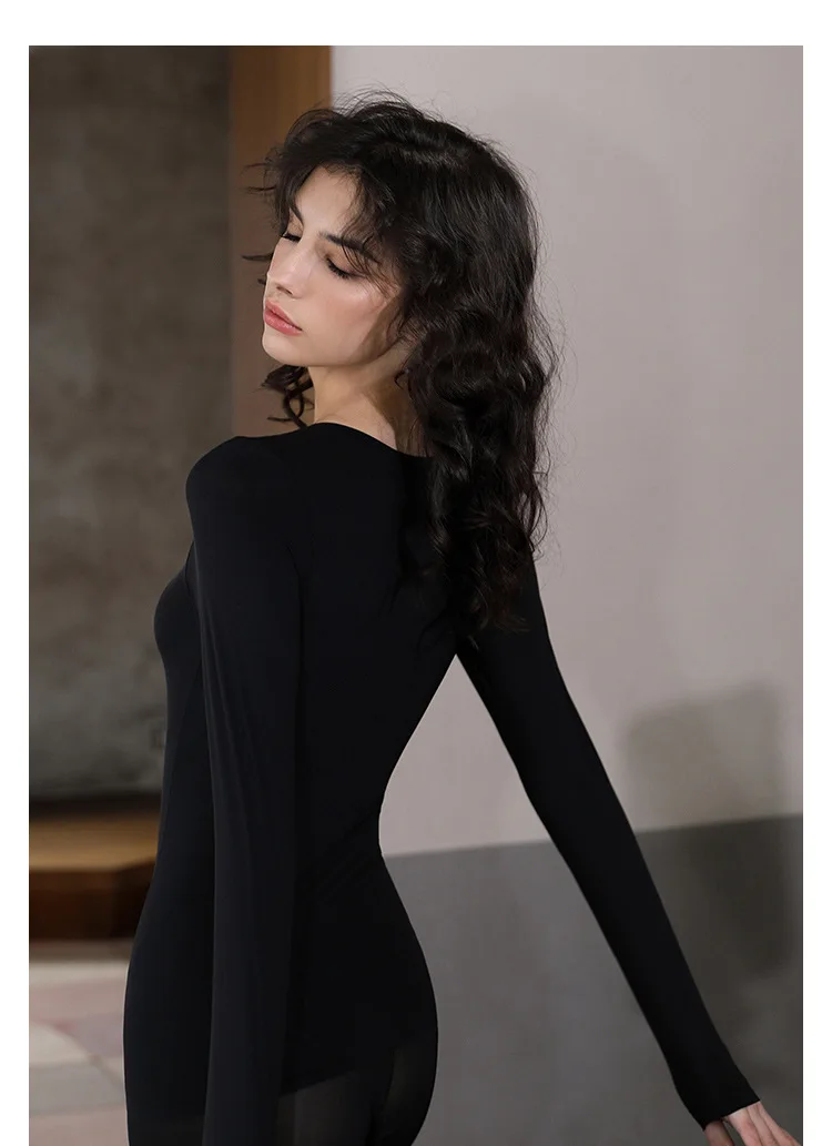 New thermal underwear women's long johns set winter emollient clothes ultra-thin skin clothes muscle bottom bottoming shirt