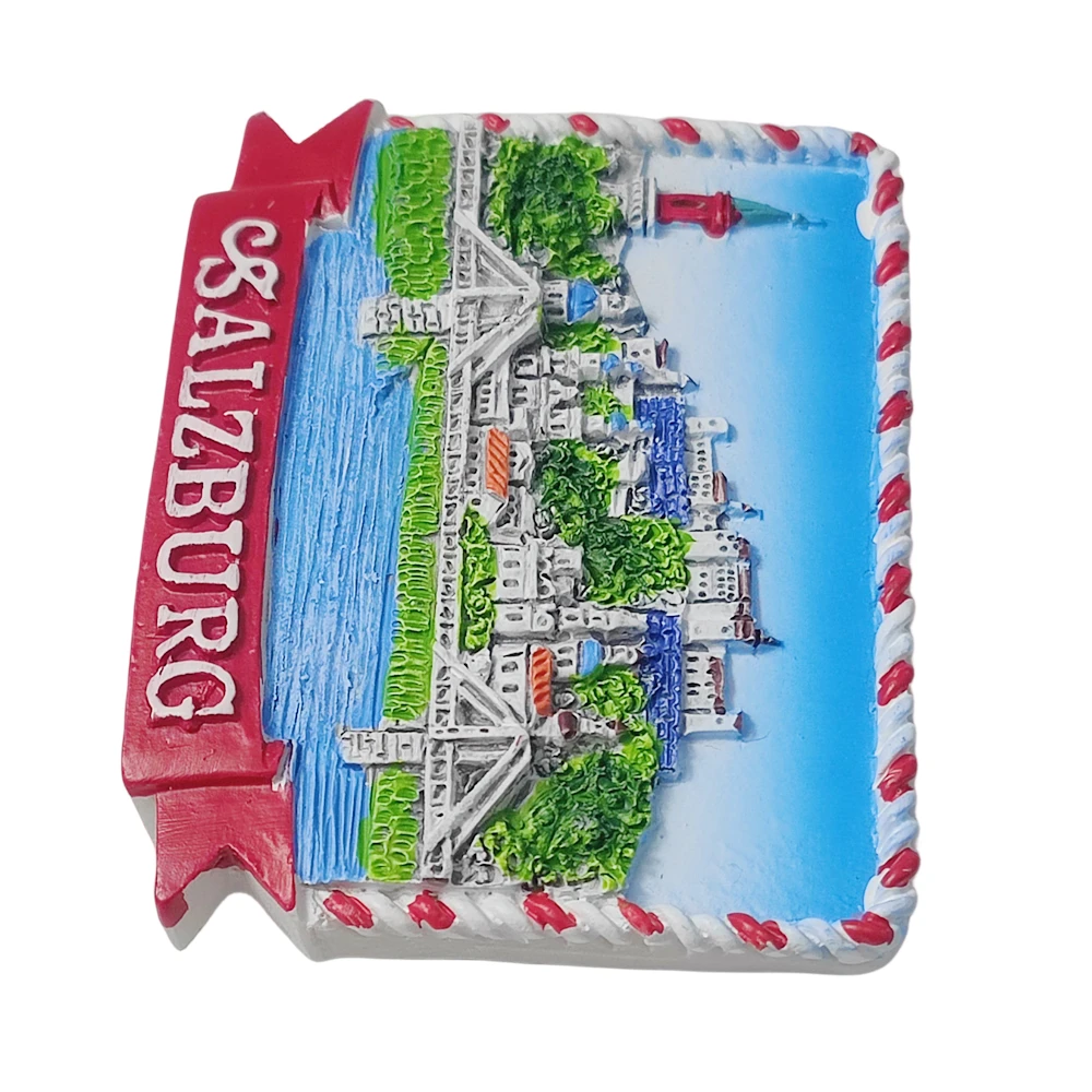 Salzburg Austria 3D Fridge Magnet Souvenir Gift,Resin Handmade Salzburg Refrigerator Magnet Home Decoration Collection