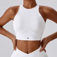 2025 New Elastic Thread Hollowed-out Back Yoga Suit High Intensity Running Sports Shock-proof Fitness Leisure Vest 1