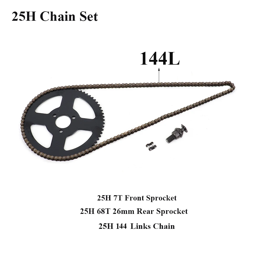 High-Performance Front and Rear Sprocket with Chain for Mini Pocket Bikes