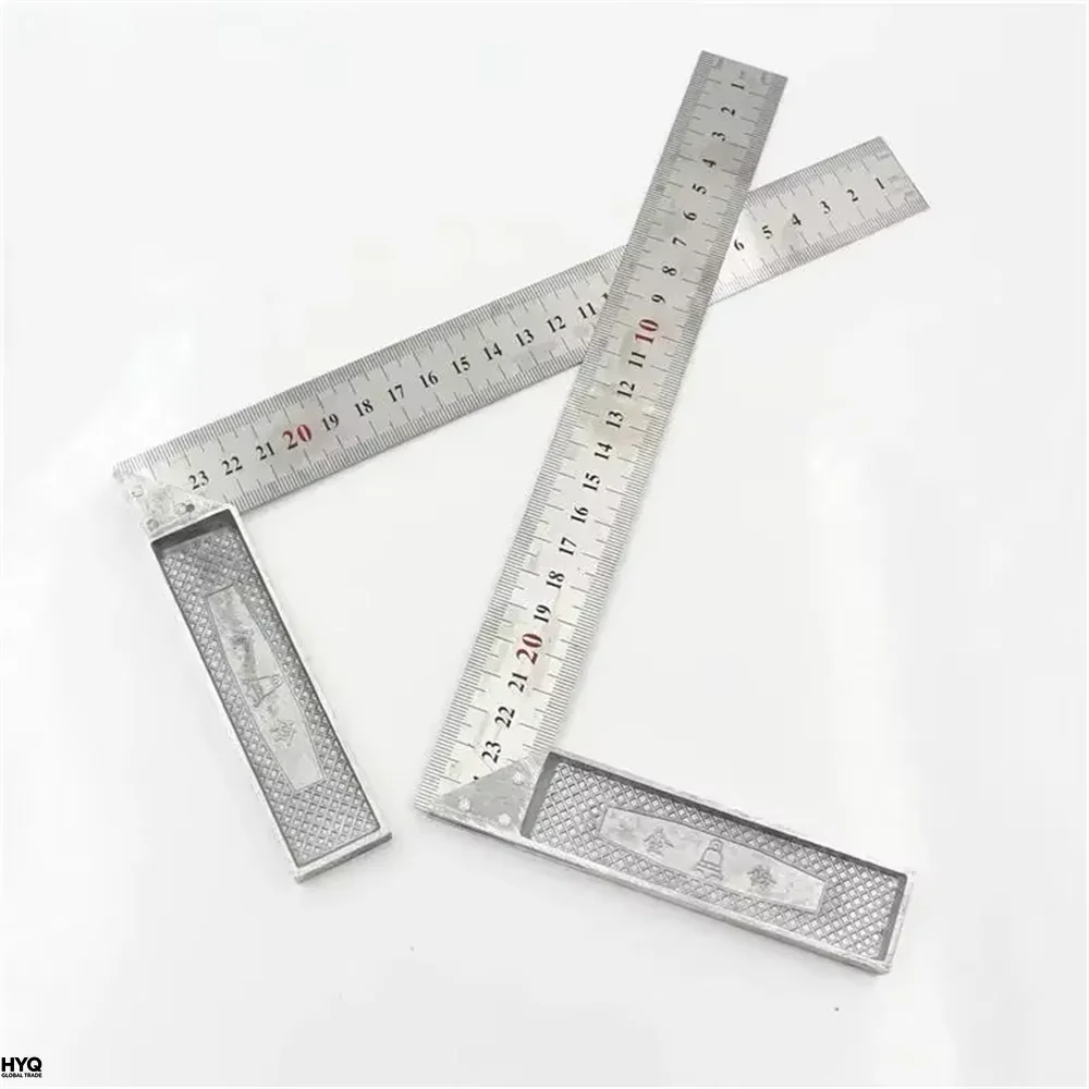 250/300mm 알루미늄 손잡이와 스테인리스 스틸 눈금이 있는 직각 측정 각도기