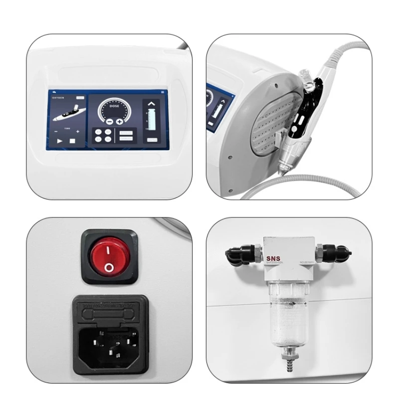 Microcurrent Hydration Oxygen Injection Machine 2 In 1 0.4Mpa Adjustment Replenish Moisture Deep Whitening Device Portable
