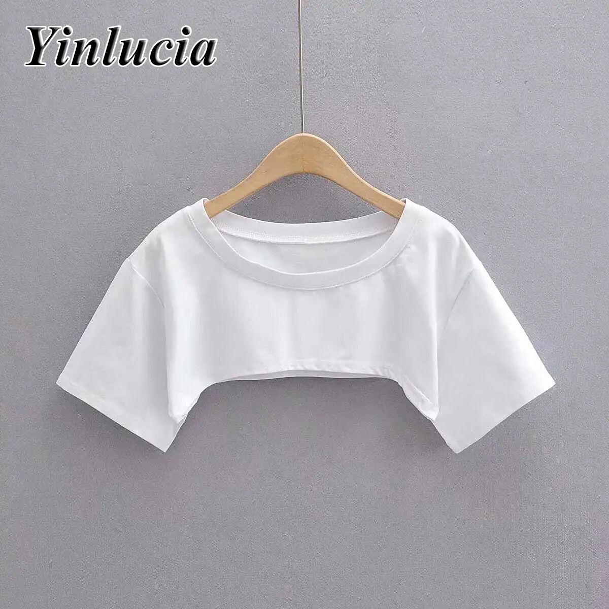 2025 New Tops Women Blouses Solid Color Super Short Sexy