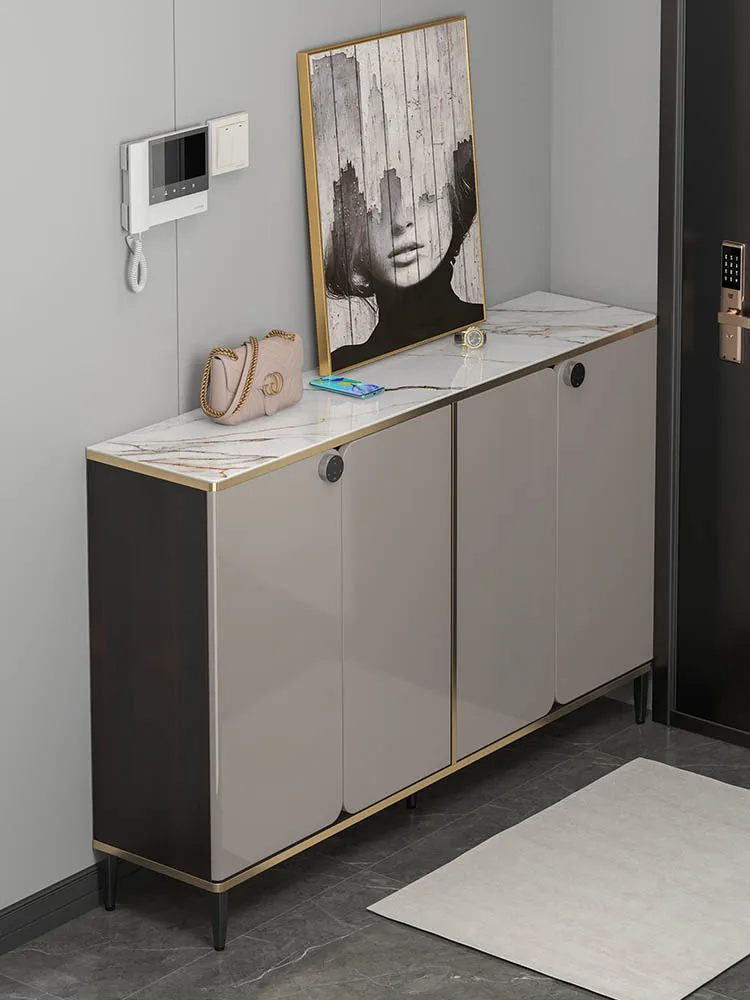 

Smart shoe cabinet with lock, light luxury entrance, large capacity shoe cabinet, integrated entrance, cabinet door
