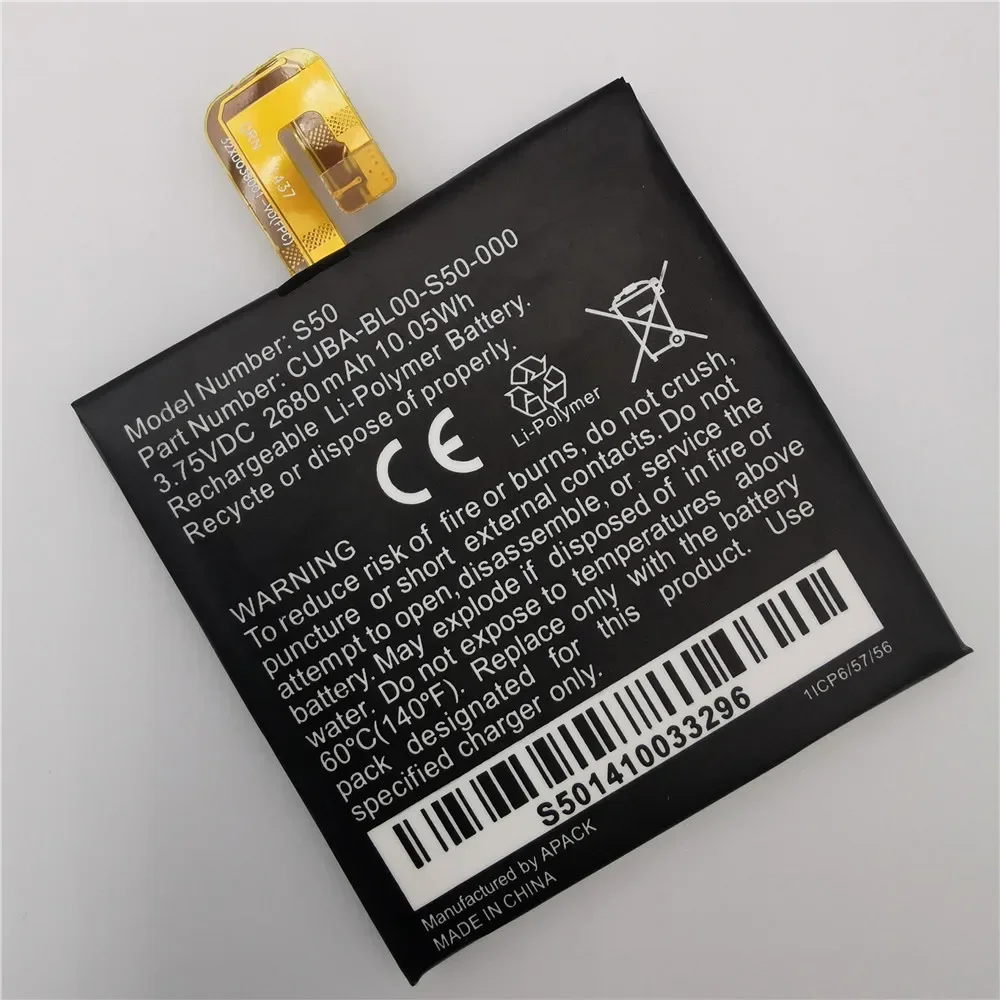 100% Original 2680mAh For Cat S50 CUBA-BL00-S50-000 Battery For Caterpillar Cat S50 Mobile Phone Batteries+Gift Tools +Stickers