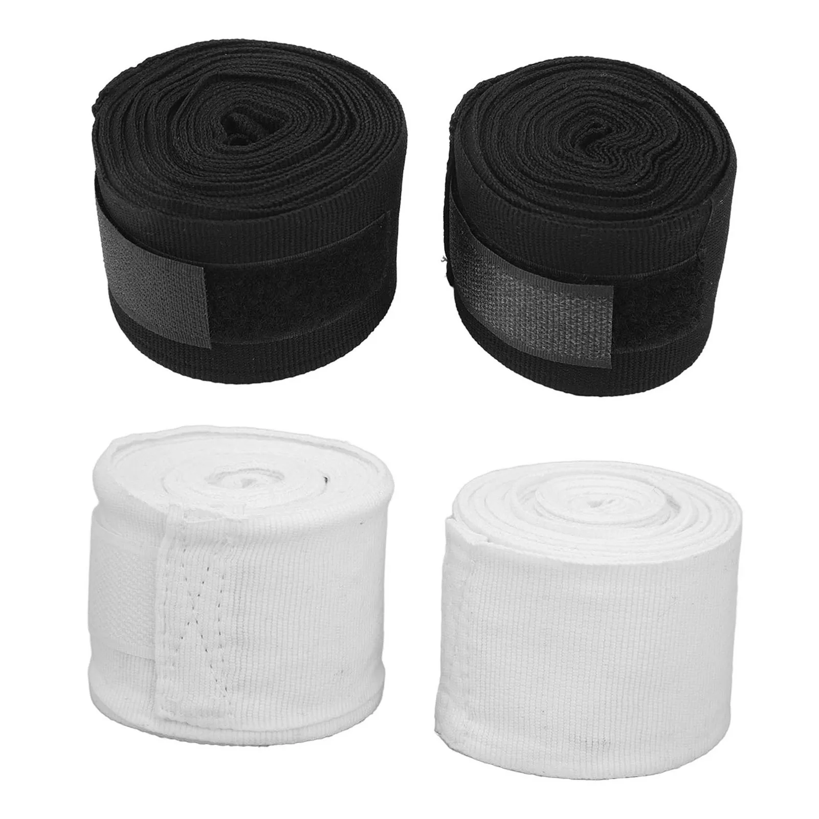 Description Picture 2 of item2pcs Boxing Handwraps Cotton 5m Quick Drying Semi Elastic Hook Loop Design Sports Hand Wraps for Kickboxing Muay Thai