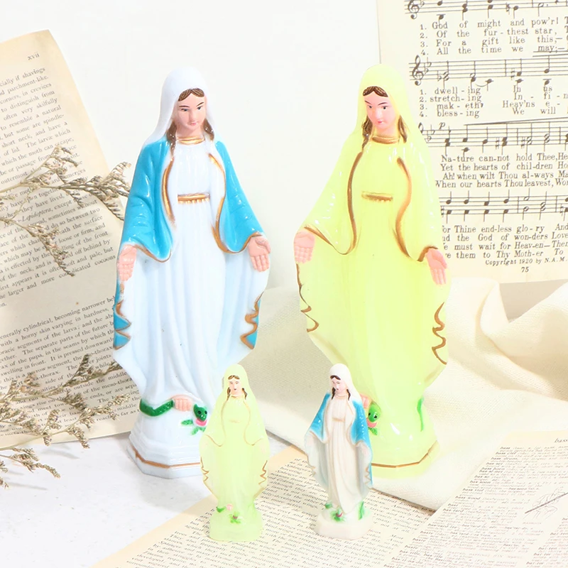 Catholic Virgin Mary Statue Figure Handmade Figurine Religious Gift