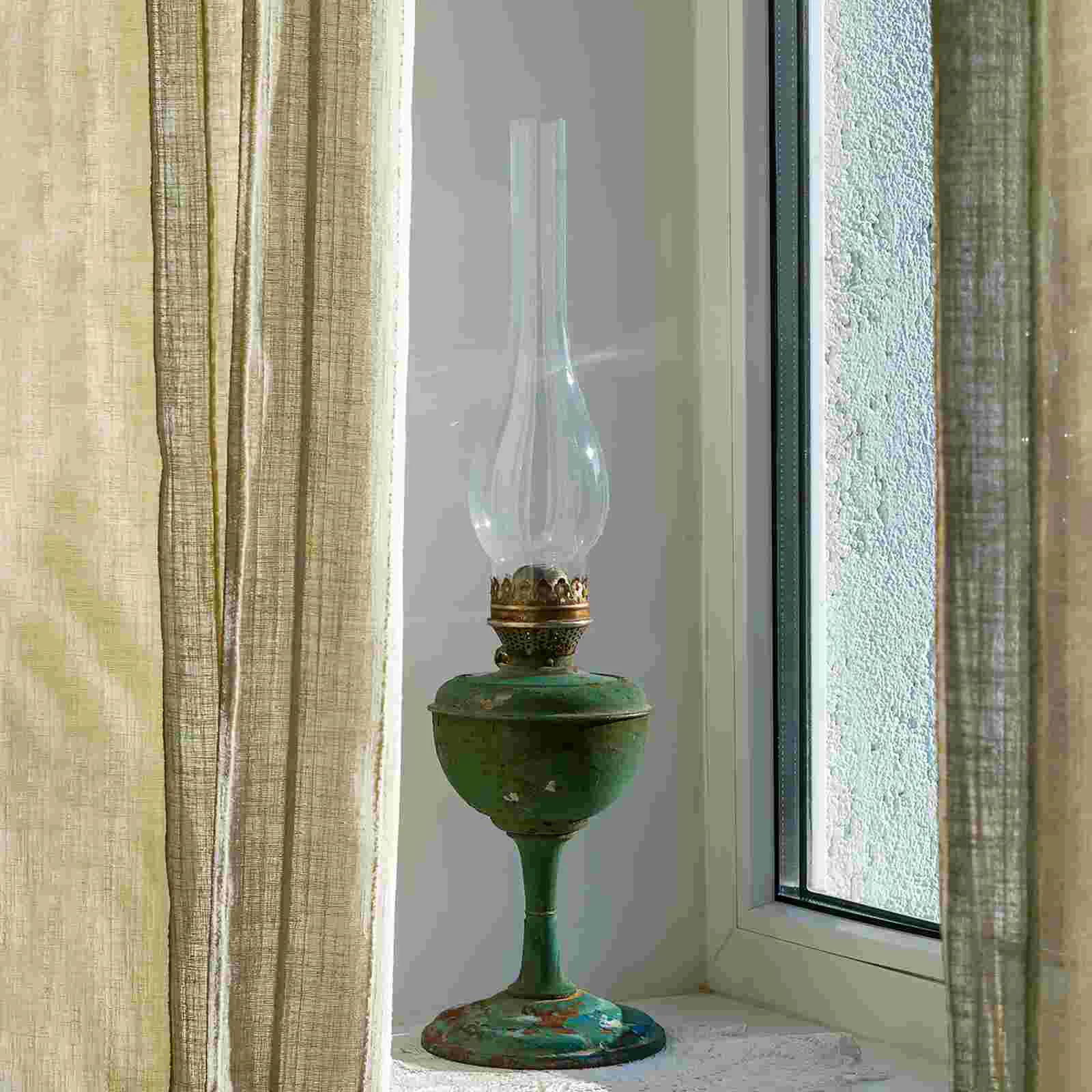 Kerosene Lamp Lampshade Glass Oil Chimney Accessories Clear Cover Small for Replacement