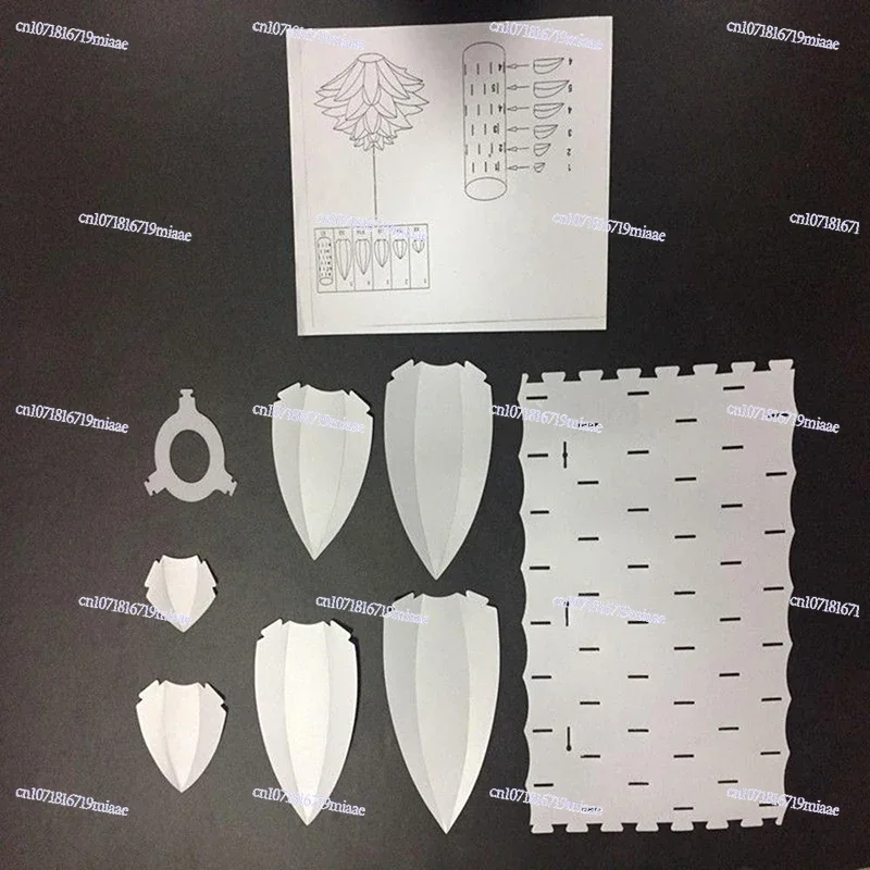 로터스 샹들리에 펜던트 램프쉐이드 DIY 퍼즐 조명 현대식 램프갓 천장 조명갓 장식 실내용 50cm