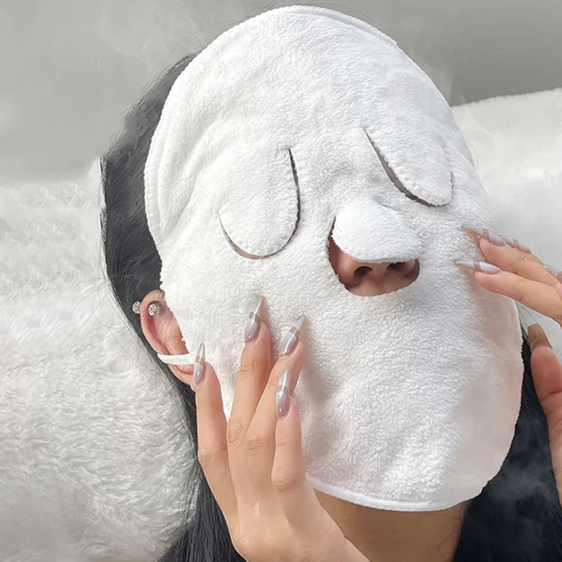 

Skin Care Mask Cotton Hot Compress Towel Wet Compress Steamed Face Towel Opens Skin Pore Clean Hot Compress