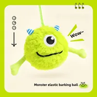 Pet Toy Ball Dog Chewing Ball Bouncy Plush Sound Toys Self High Boredom Puzzle Pet Supplies Dog Toys for Small Dogs  Puppy 2