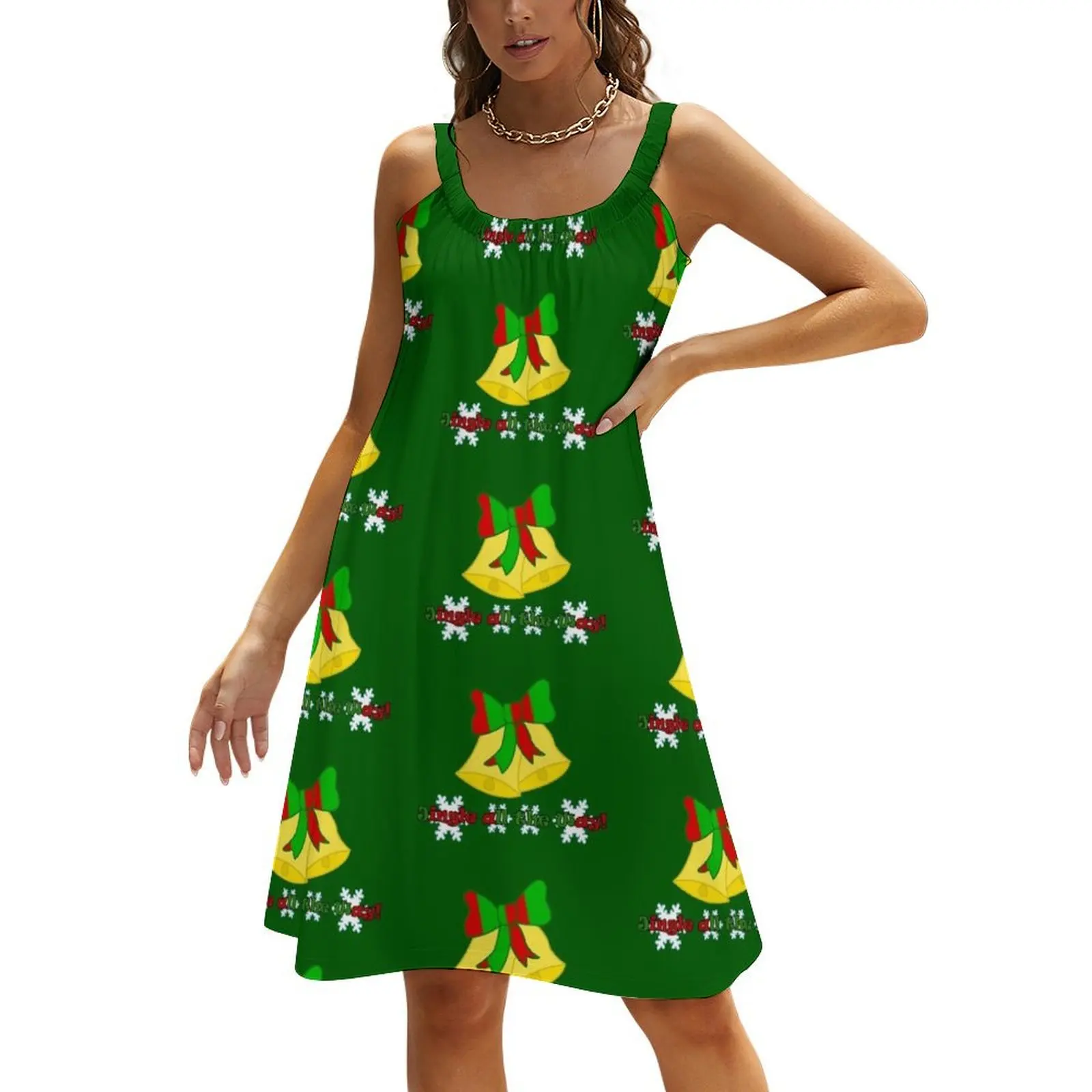 

Christmas Bells Beach Sling Skirt Elegant gown Dress woman