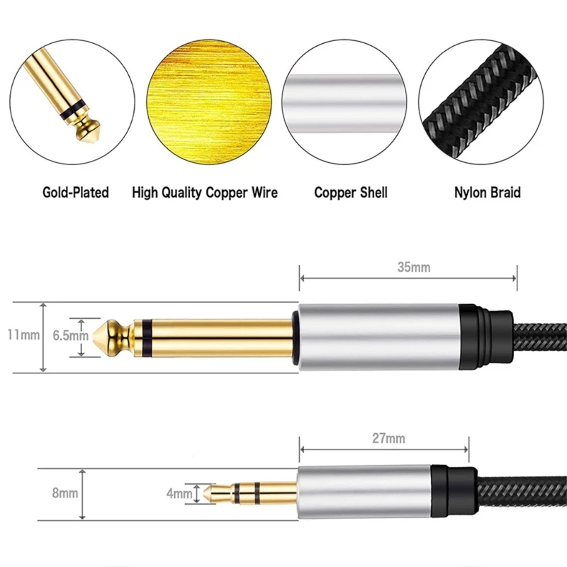 ׷- ̺ - AUX    3.5mm TRS 6.5mm TS