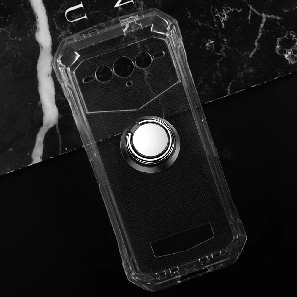 Enhanced Phone Cover with Back Ring Holder - TPU Soft Silicone Case, 6.58
