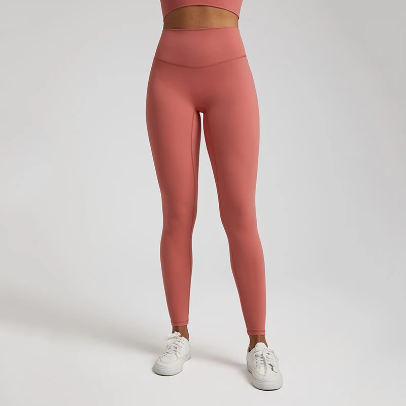 Women Gym Leggings Sexy Sports Pants Push Up Nylon Spandex V Cut