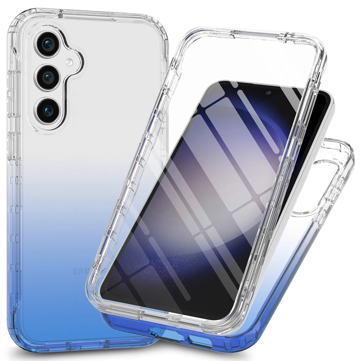 Per Samsung Galaxy S23 Fe Case 360 ° Full Body Soft Screen Protector Film Hard Frame Bumper Clear Phone Cover Muslimah