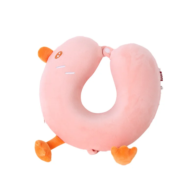 

Cute U-shaped Neck Pillow Cartoon Animal Memory Cotton Enhanced Travel Pillow Airplane Comfortable Sleep Car Neck Guard Headrest