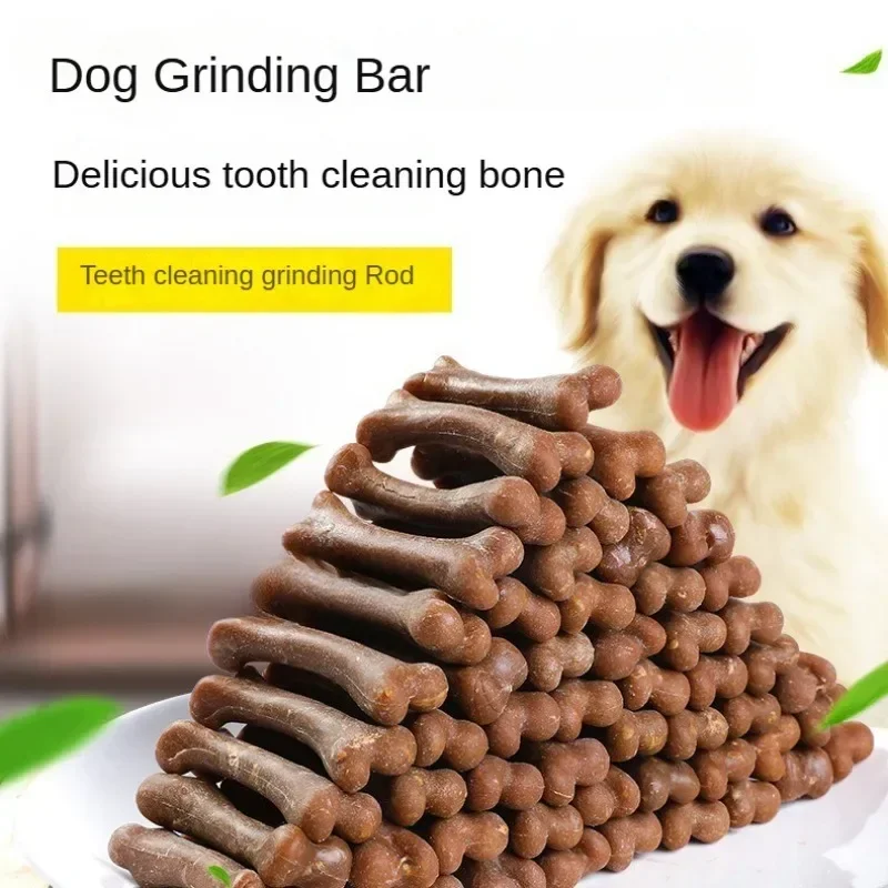 Dog Tooth Grinding Stick Pet Snack Puppy Snack Food Treats Chews Dog Oral Hygiene Toy Leather Cowhide Teeth Clean Stick for