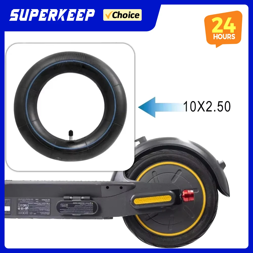 Neumático de tubo 60/70-6,5 para NINEBOT Max G30 G30D G30LP G2, accesorios para monopatín y patinete eléctrico, neumático de tubo interior de 10x2,5 y 10 pulgadas