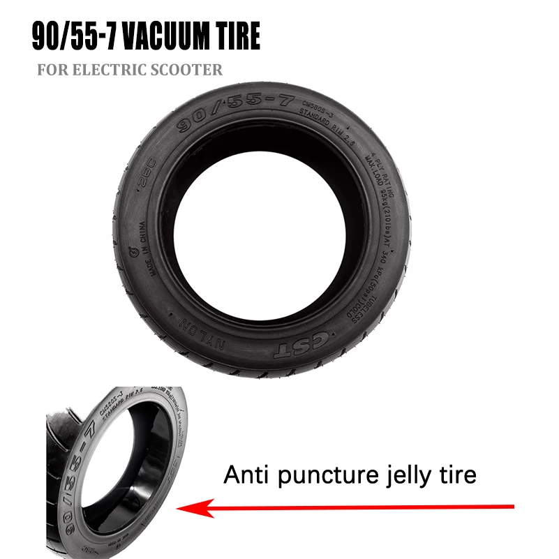 

90/55-7 tubeless Parts Anti puncture jelly tire For Segway Super Scooter GT1 GT2 Electric