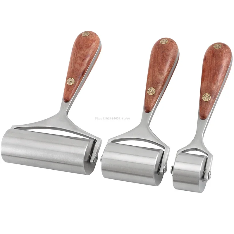 Advanced Stainless Steel Leather Roller Hand DIY Leathercraft/bag Rolling Stitch Indentation Reinforced Leather Bonding Tool