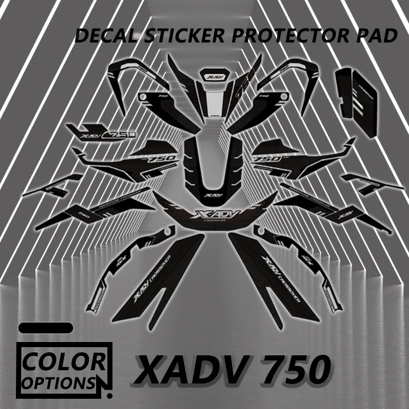 X-ADV Motorcycle 3D Tank pad Front Rear Body Fairing Anti-Scratch Protector Sticker Decals For HONDA xadv XADV750 2022 2023 2024 adventure reflective sticker x adv decal for honda xadv 750 xadv750 adv150 adv350 logo body side panel sign decorative
