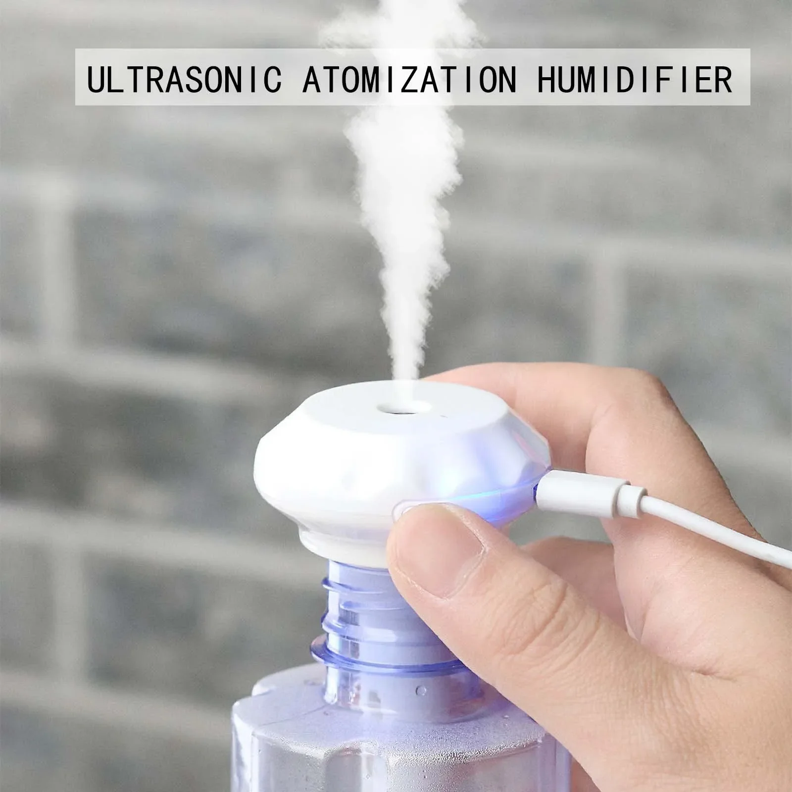 

X7 Portable USB Air Humidifier Aromatic Diamond Diffuser Bottle Home Office Mist Maker Detachable Humidification