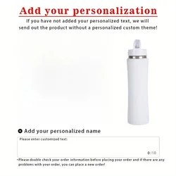 Personalized Insulated Stainless Steel Water Bottle with Straw - Leakproof & BPA - Free - 600ml (WHITE)