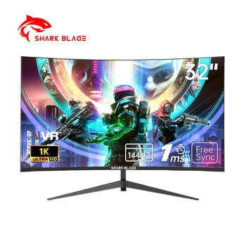 PC IPS 모니터 144Hz LCD 디스플레이, HD 144Hz 데스크탑 게이밍 컴퓨터 화면, 평면 패널 HDMI 호환 DP, 32 인치
