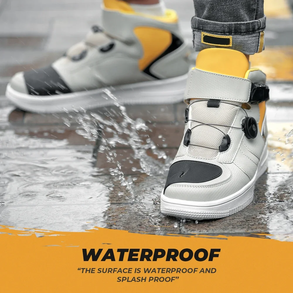 Motorcycle Men Boots Motocross Riding Boots Sneakers Shoes Portable Strapping System Casual Spiral Shoes Waterproof Summer