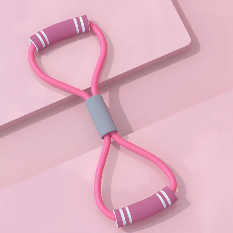 Fitness Resistance Band 8 Shaped Sports Workout Elastic Band At Home Yoga Fitness Rubber Pull Rope Yoga Training Exercise Gym Equipment
