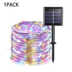 Solar LED Waterproof Festoon String Lights for Outdoor Wedding and Party Decor (1pc multicolour)