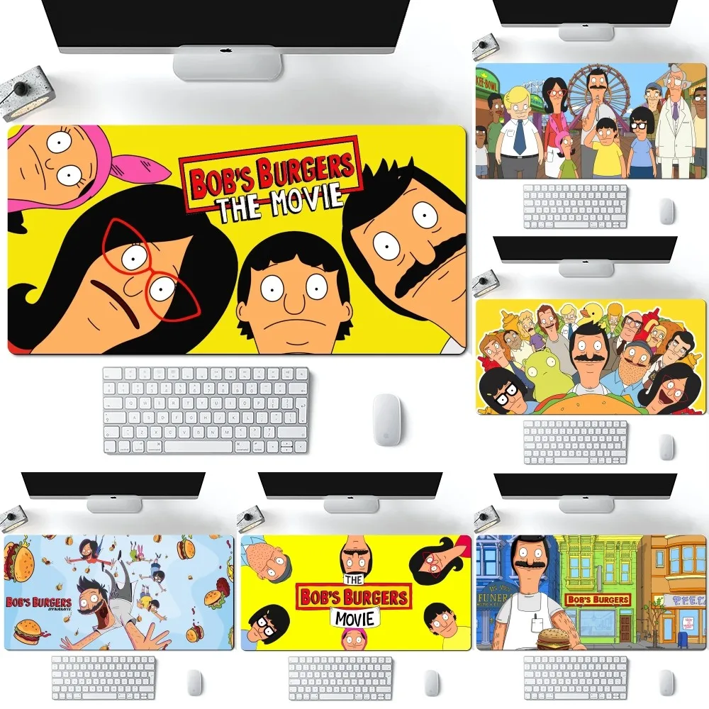 Cartoon B-Bob Cute B-Burgers Mousepad Computer Laptop Gamer Pad Accessori Da Gioco Per Pc Tappetini Da Scrivania