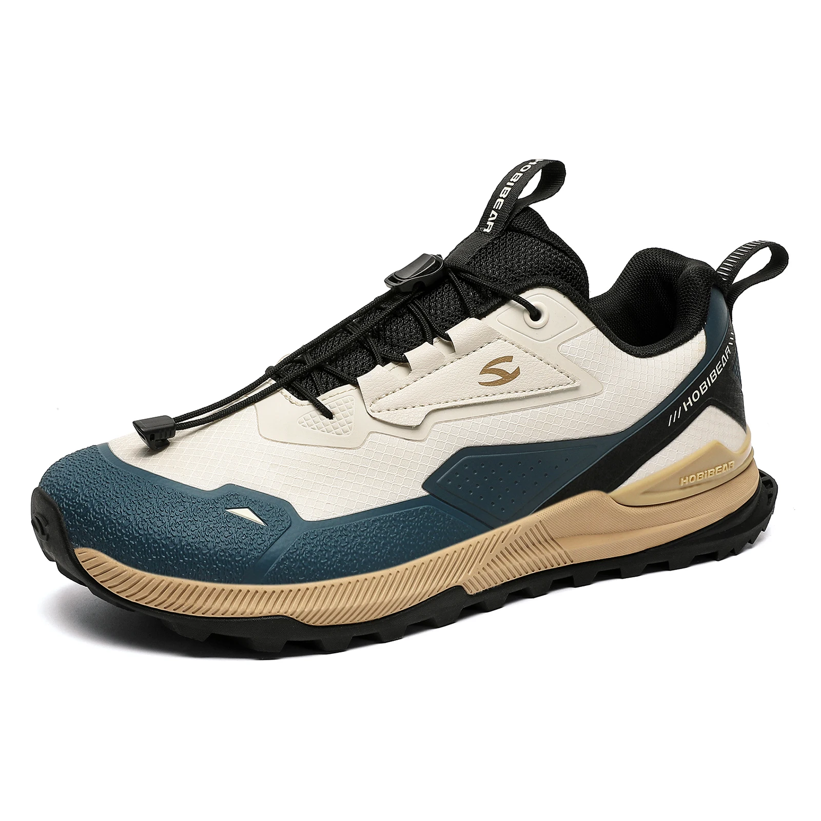 HOBIBEAR ハイキングウォーキングシューズ男性女性弾性バンドノンスリップスニーカー快適な屋外旅行ランニングシューズ