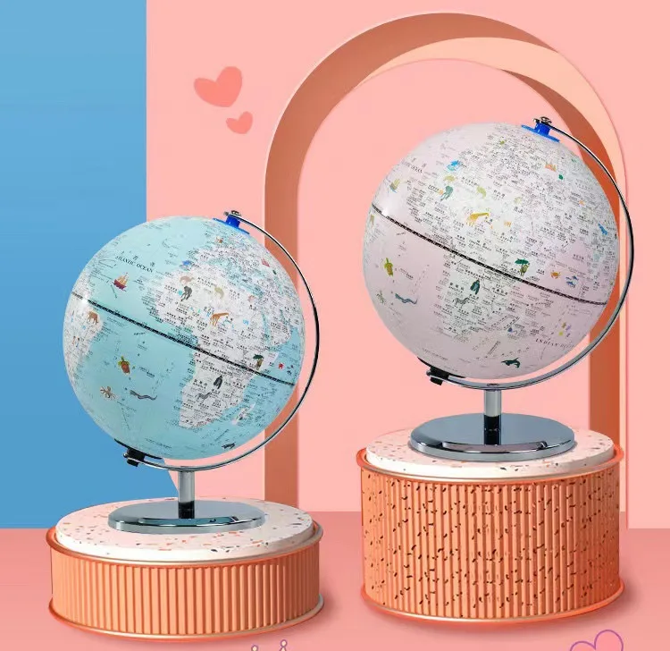 Beidou Ar 스마트 글로브 플러그인, 야간 조명, 학생 생일 선물, 빛나는 핑크 및 블루 장식품.