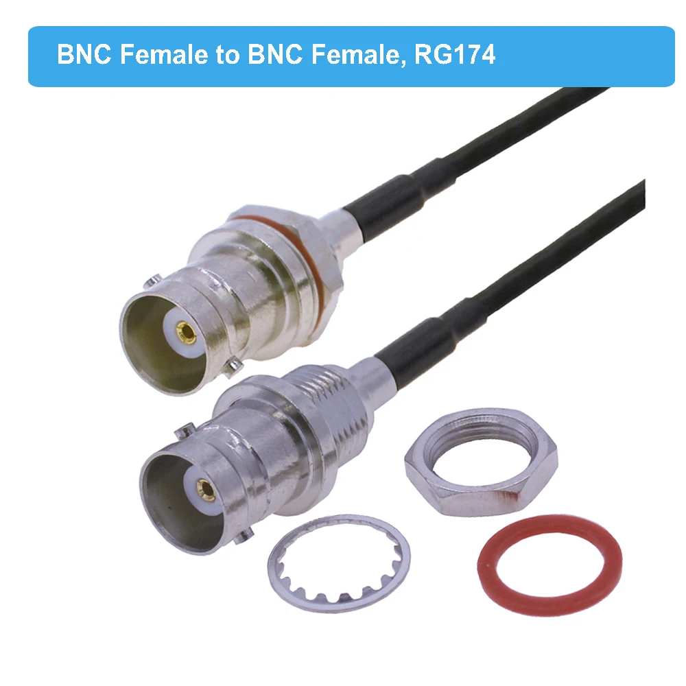 Spina Maschio BNC A Jack Femmina SMA RF Coda Di Cavallo Coassiale RG174 Cavo Nero 32 Pollici 80 Cm