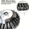 1pc Gasoline Lawn Mower with 8 Inch Steel Wire Grass Wheel 6 Inch Steel Wire Grass Head Accessories Garden Tools Weeding 6