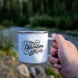 Versatile Enamel Mug for Drinks and Outdoor Adventures (XH2870 - A015WH - 8)