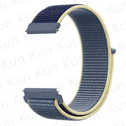 Premium Nylon Loop Sport Bracelet - 20mm/22mm Universal Fit Strap for 22mm watch Strap (45 Ice Ocean Blue)