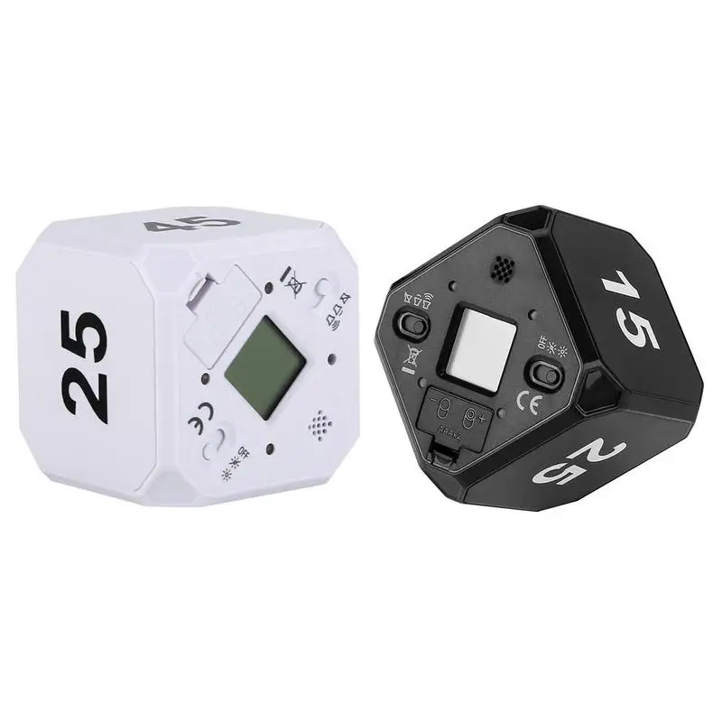 

Kitchen Timer 5-15-25-45 Minute Practice Timer Cube Management Sensor Flip Cooking Countdown Reminder Mini Kitchen Study Alarm