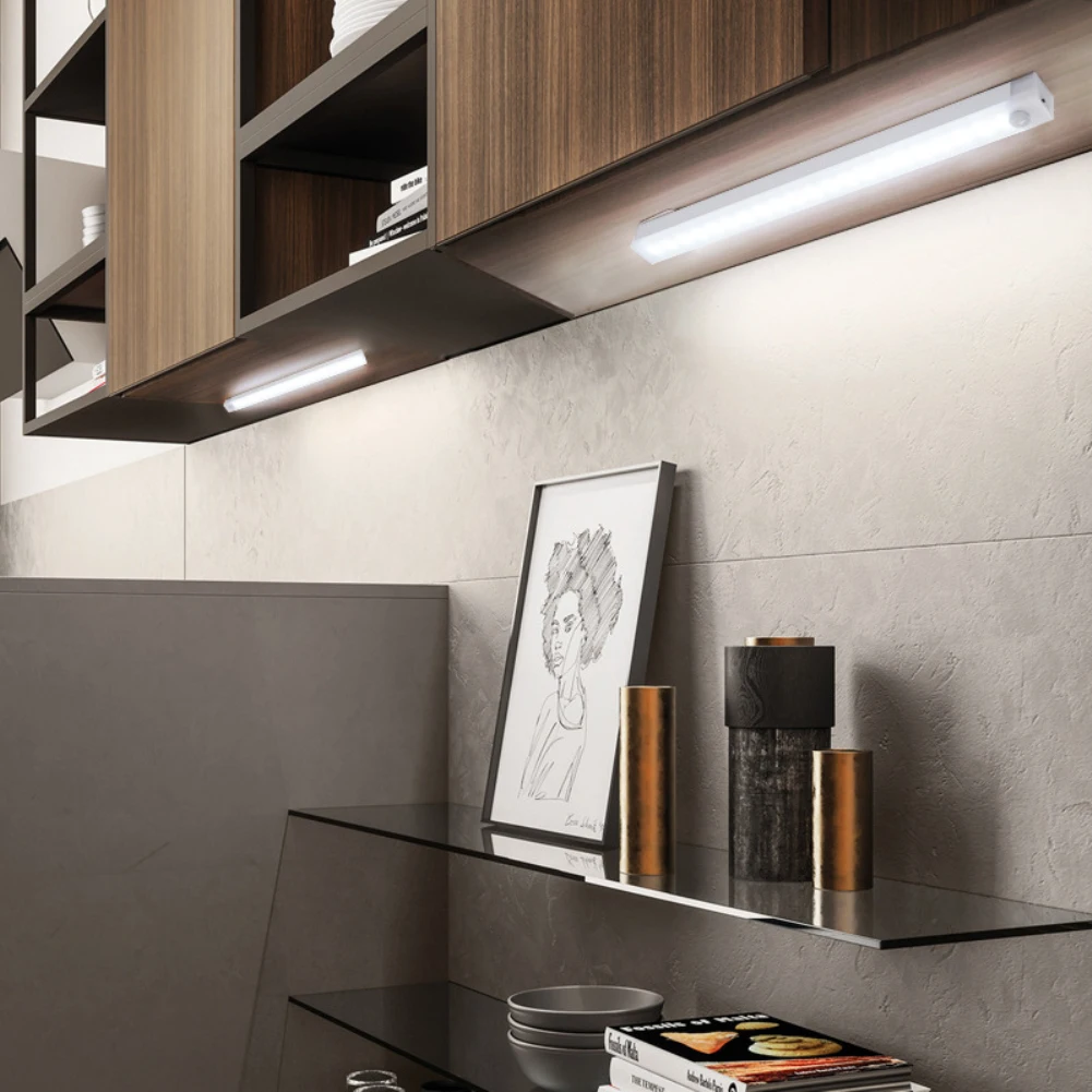 Description Picture 2 of itemLED Night Light USB Rechargeable PIR Motion Sensor Closet Kitchen Under Cabinet Corridor Stair Lights Wireless Night Lamp