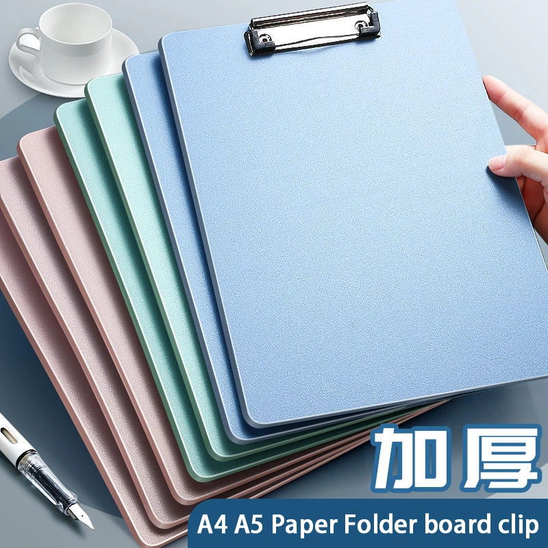 File Folders Letter 120 Sheets A4 Size Foldable Cover Clipboard Pen Holder Stationery Document File Organizer Folder Writing Pad Clipboard