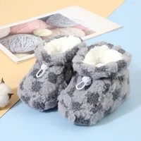 Autumn Winter Newborn Snow Boots Baby Girls Boys Walking Shoes Toddler Soft Sole Warm Plush Boots Infant Toddler Cotton Shoes 2