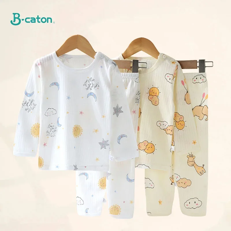 Kids Clothes Pajama Sets Sleepwear T-shirt Tops Pants Suits Autumn winter Boy Girl